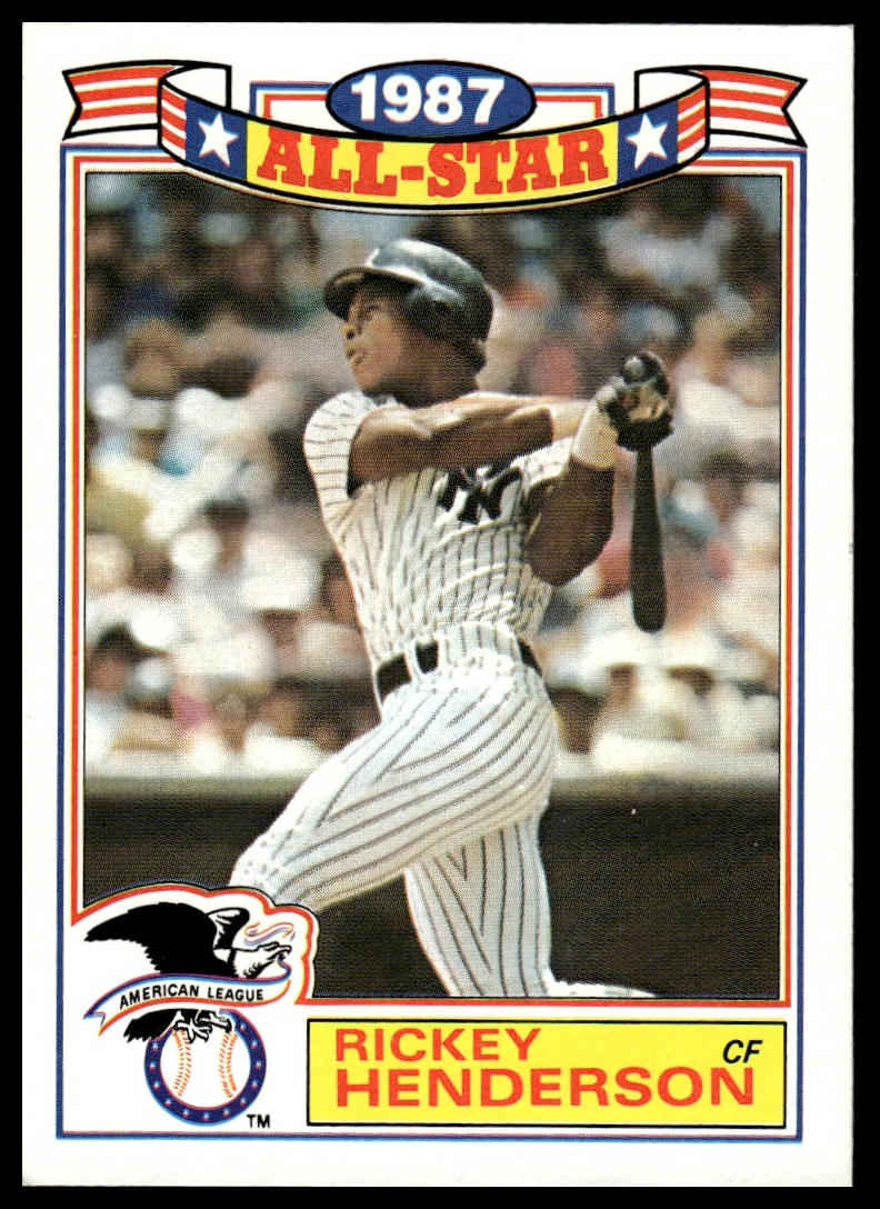 1988 Topps #7a Rickey Henderson Glossy All-Stars