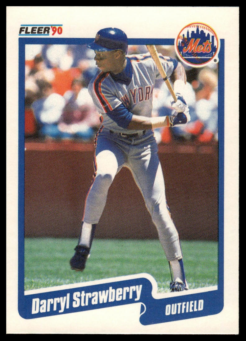 1990 Fleer #217b Darryl Strawberry