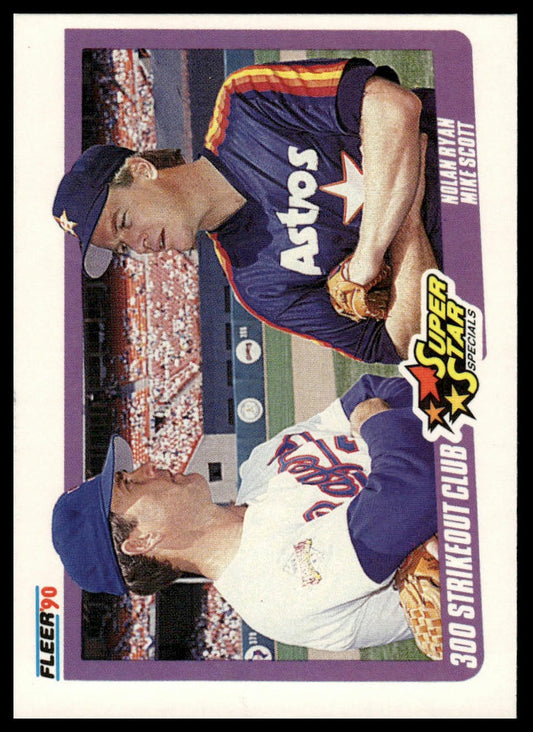 1990 Fleer #636a Nolan Ryan / Mike Scott