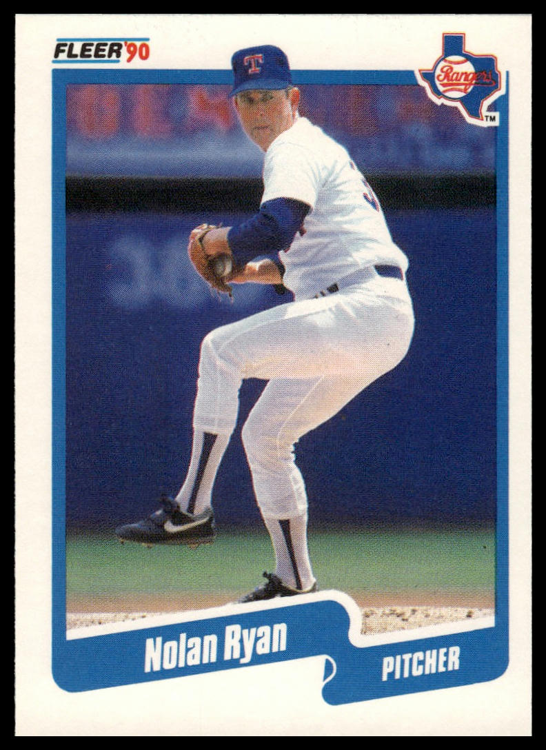 1990 Fleer #313a Nolan Ryan