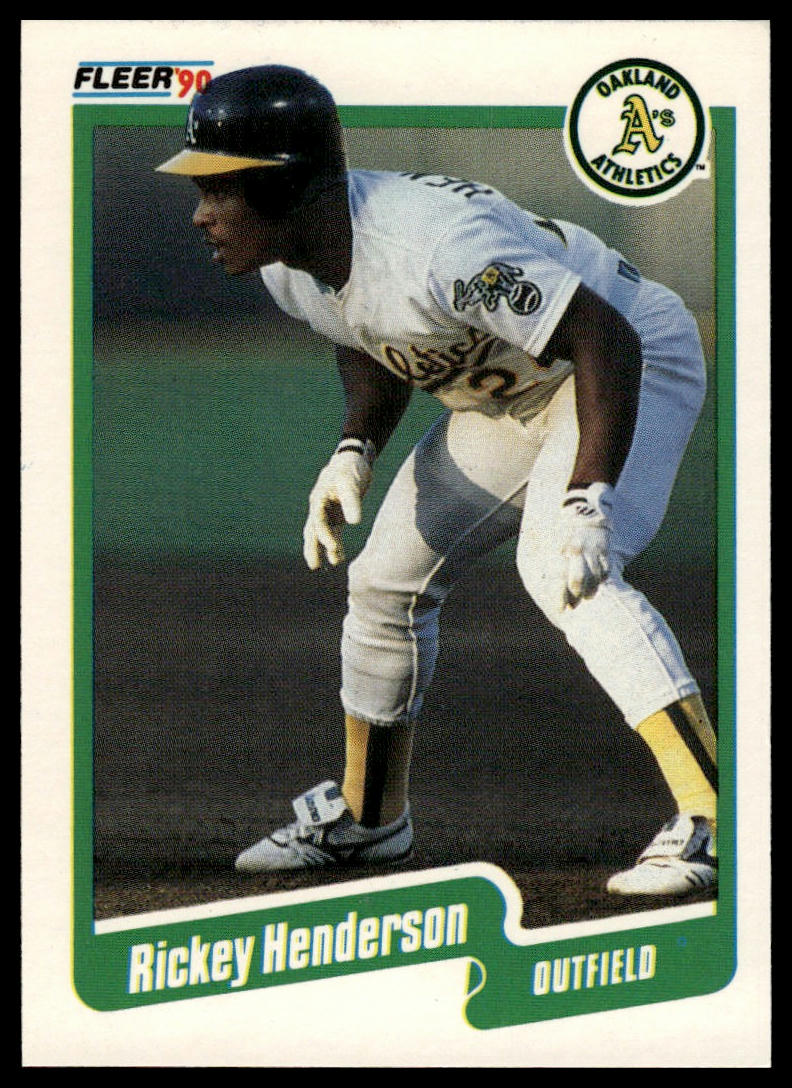 1990 Fleer #10a Rickey Henderson